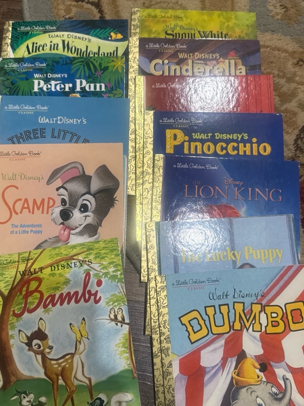 Disney Little Golden Books Collection - Blue, Red, Green, Yellow